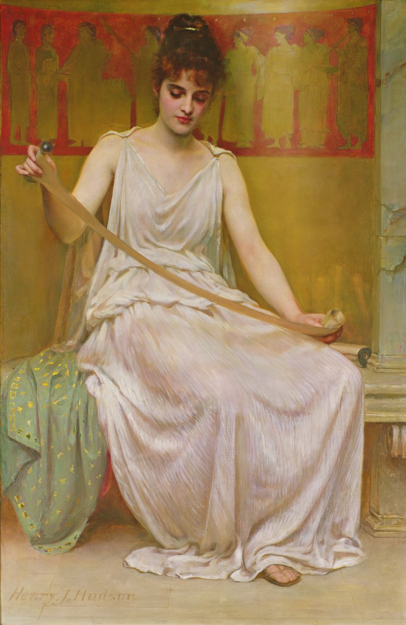 Neaera läser ett brev från Catullus, c.1894 av Henry John Hudson