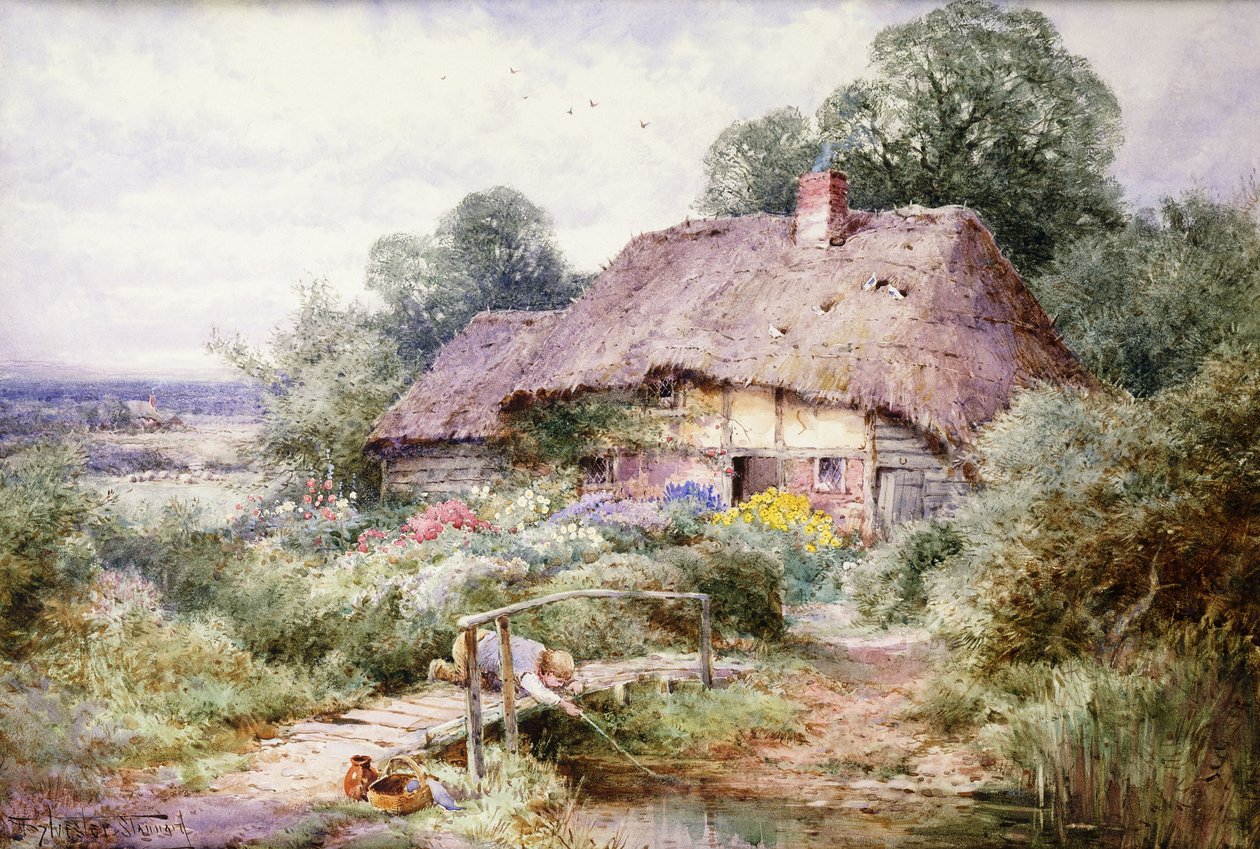 Fånga Tiddlers i Eastbury, Berkshire av Henry John Sylvester Stannard
