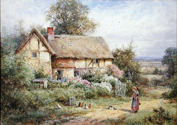 Mata mormors husdjur (akvarell på papper) av Henry John Sylvester Stannard