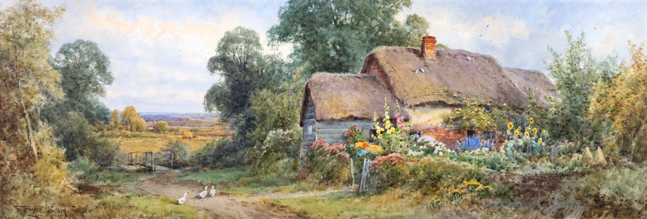 Stugan på landet (akvarell) av Henry John Sylvester Stannard