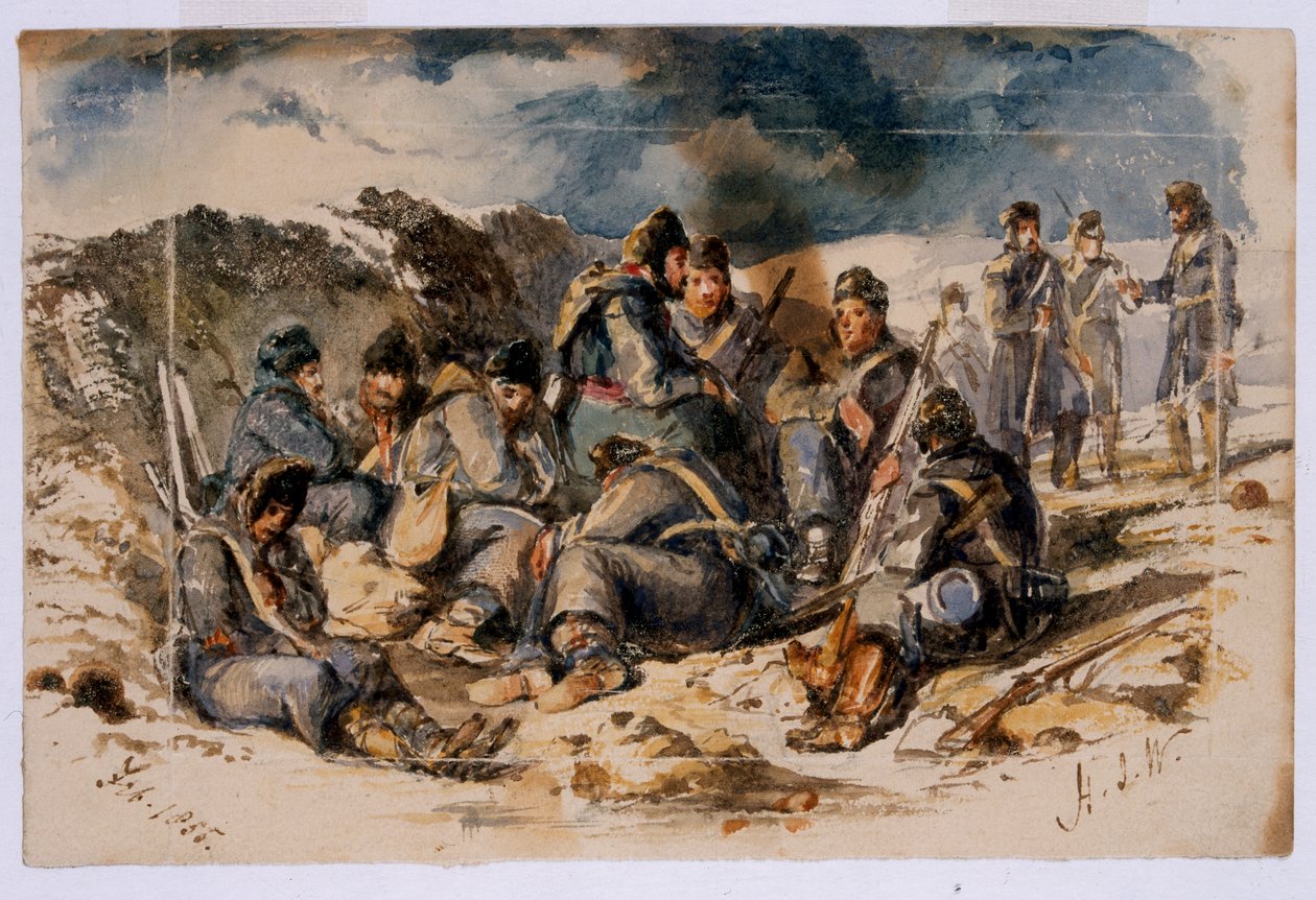Nattscen, Sevastopol, 1855 av Henry John Wilkinson