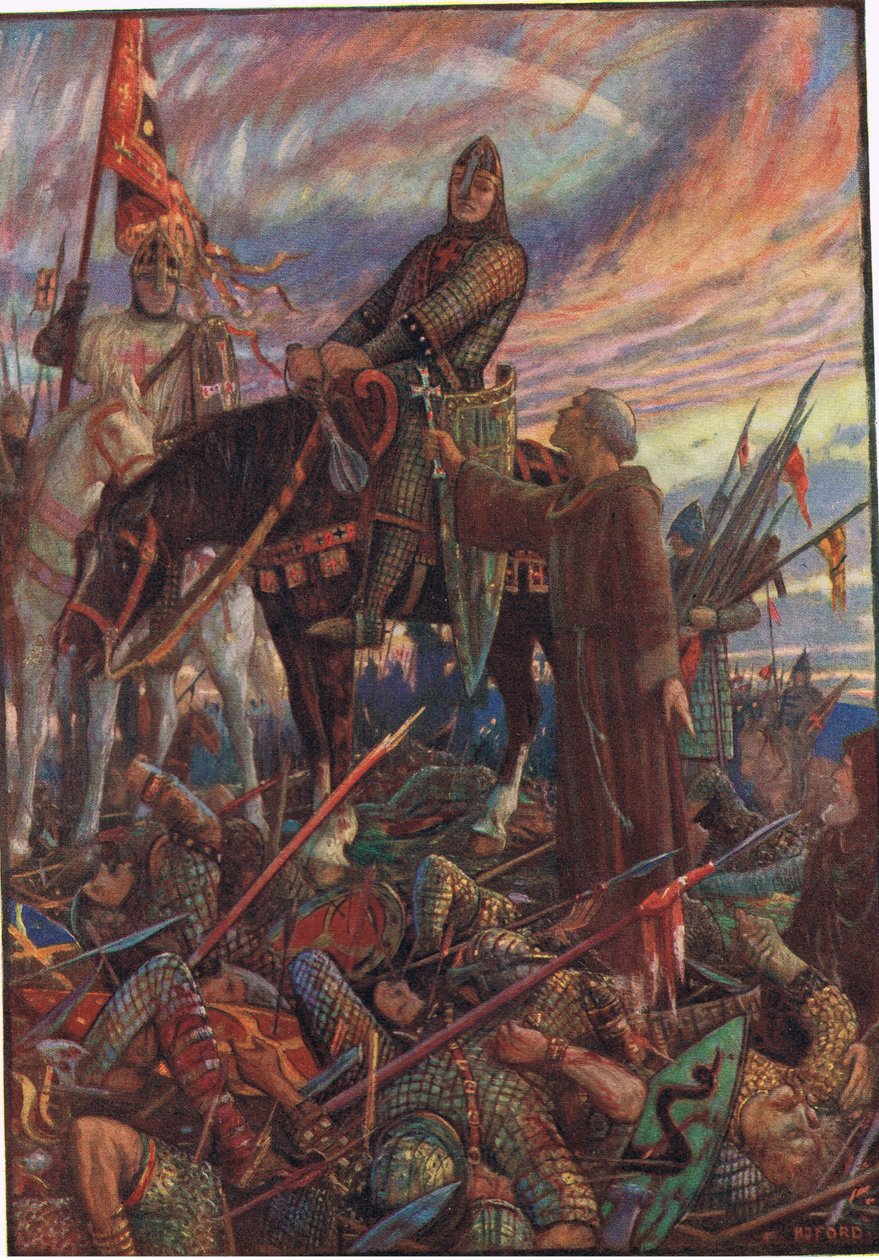 Efter slaget vid Hastings, illustration från "A History of England" av Rudyard Kipling, 1911 av Henry Justice Ford