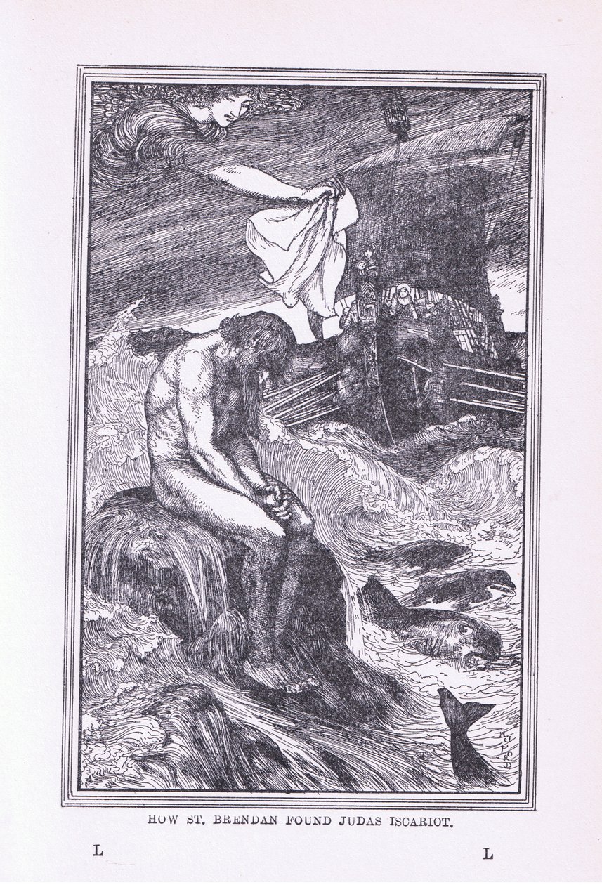 Hur St Brendan hittade Judas Iskariot, 1912 av Henry Justice Ford