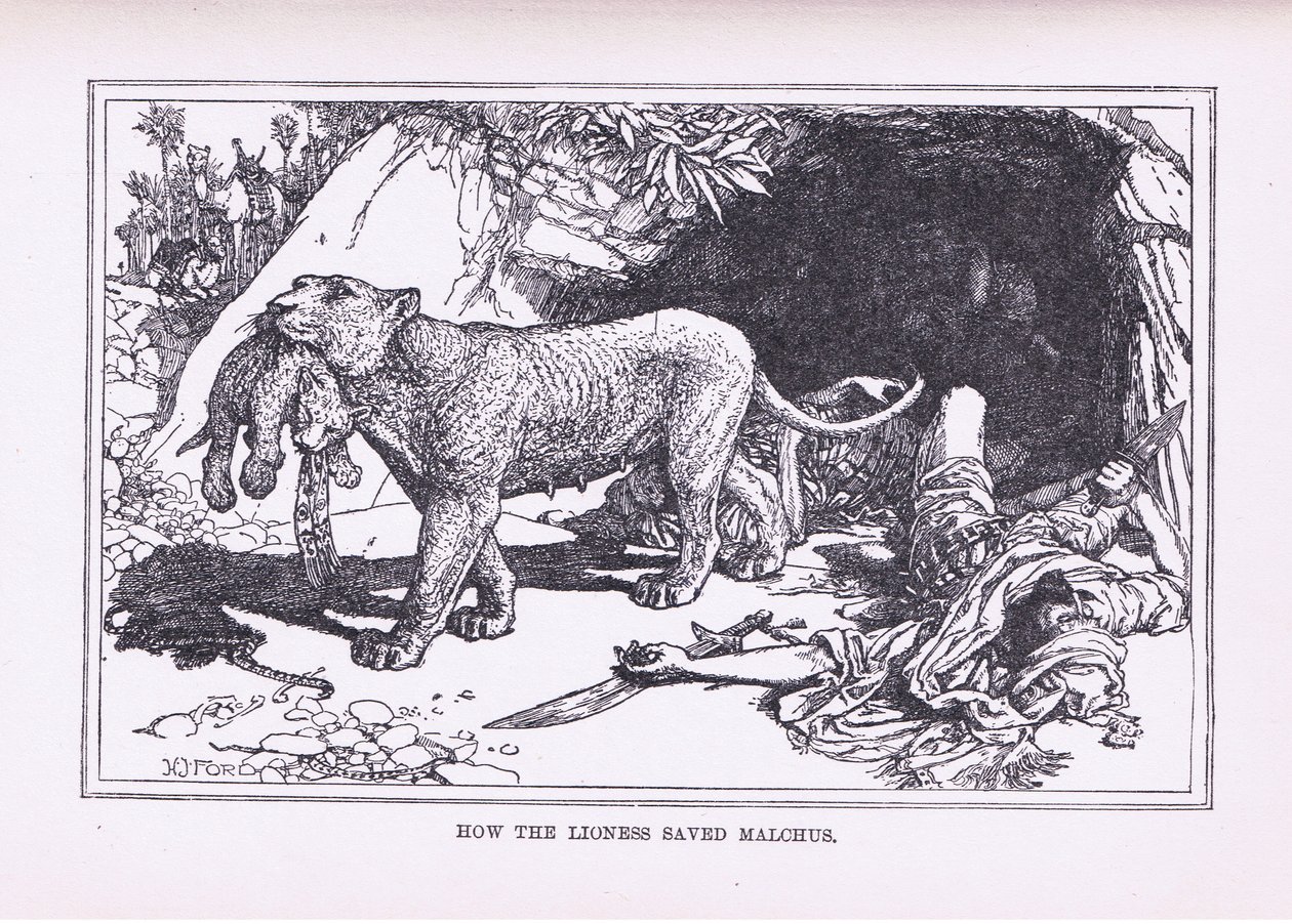 Hur lejoninnan räddade Malcus, 1912 av Henry Justice Ford