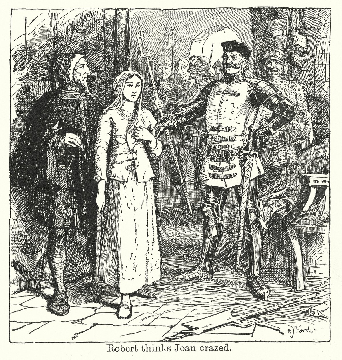 Robert tror att Joan är galen (lito) av Henry Justice Ford