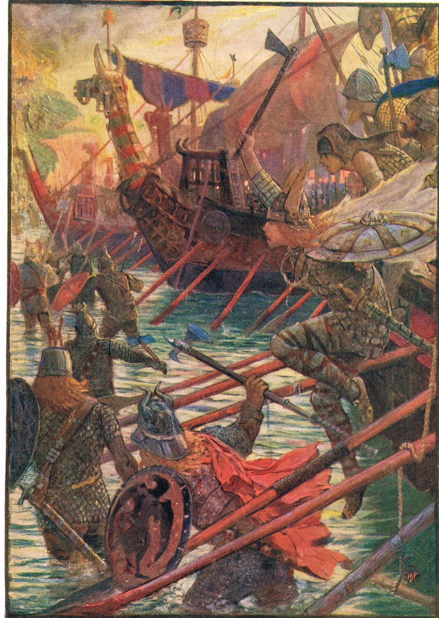The Landing of the Danes, illustration från 