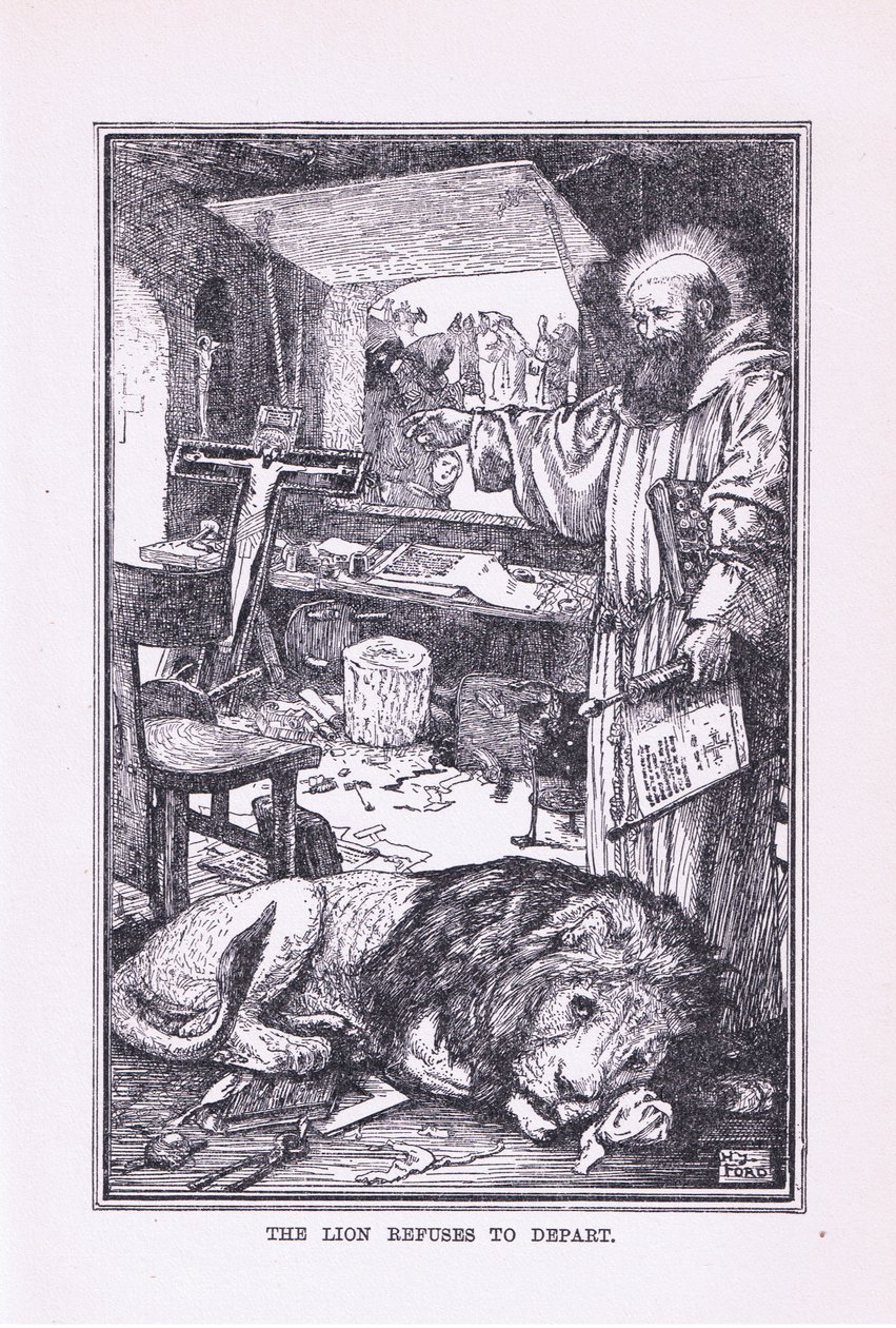 Lejonet vägrar att lämna, 1912 av Henry Justice Ford