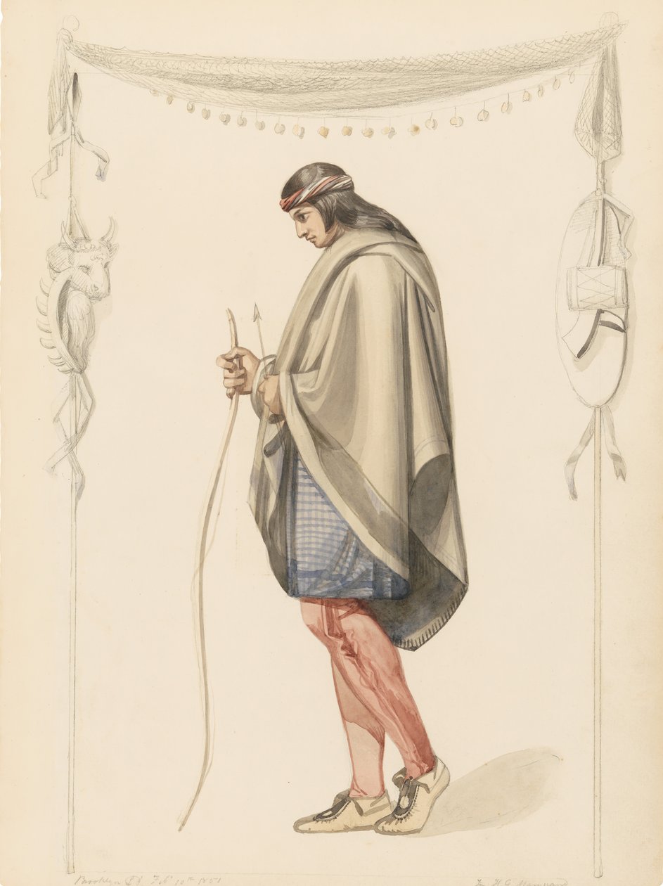 Indisk figur i profil, 1851. av Henry Kirke Brown