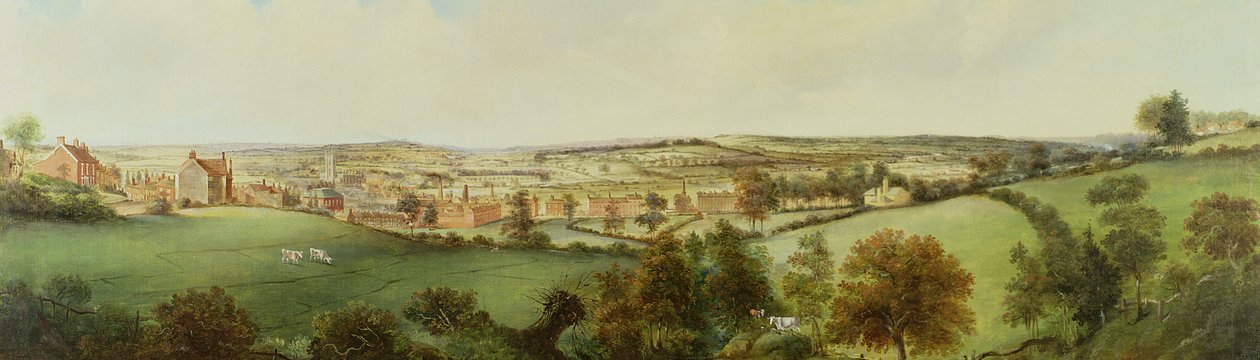Panoramautsikt över Stoke on Trent av Henry Lark Pratt