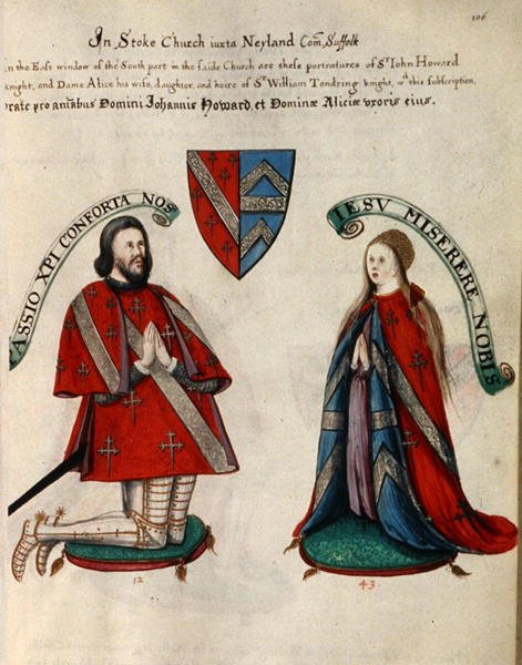 Sir John Howard III och hans andra fru Alice Tendring av Henry Lilly