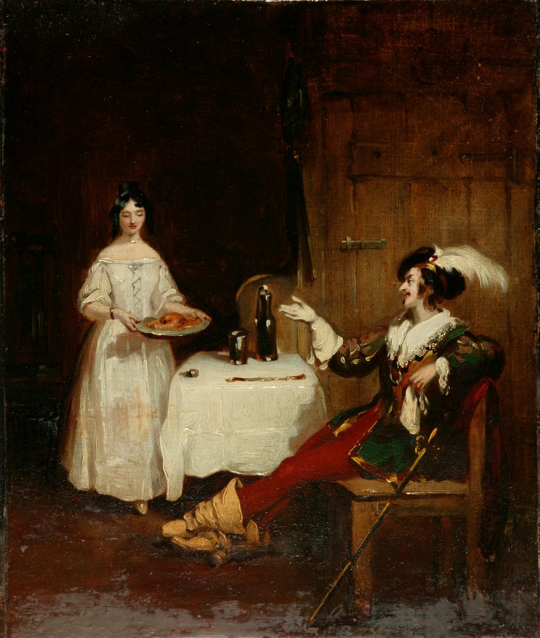 Sir Piercie Shafton och Mysie Harper, ca 1831 (olja på duk) av Henry Liverseege