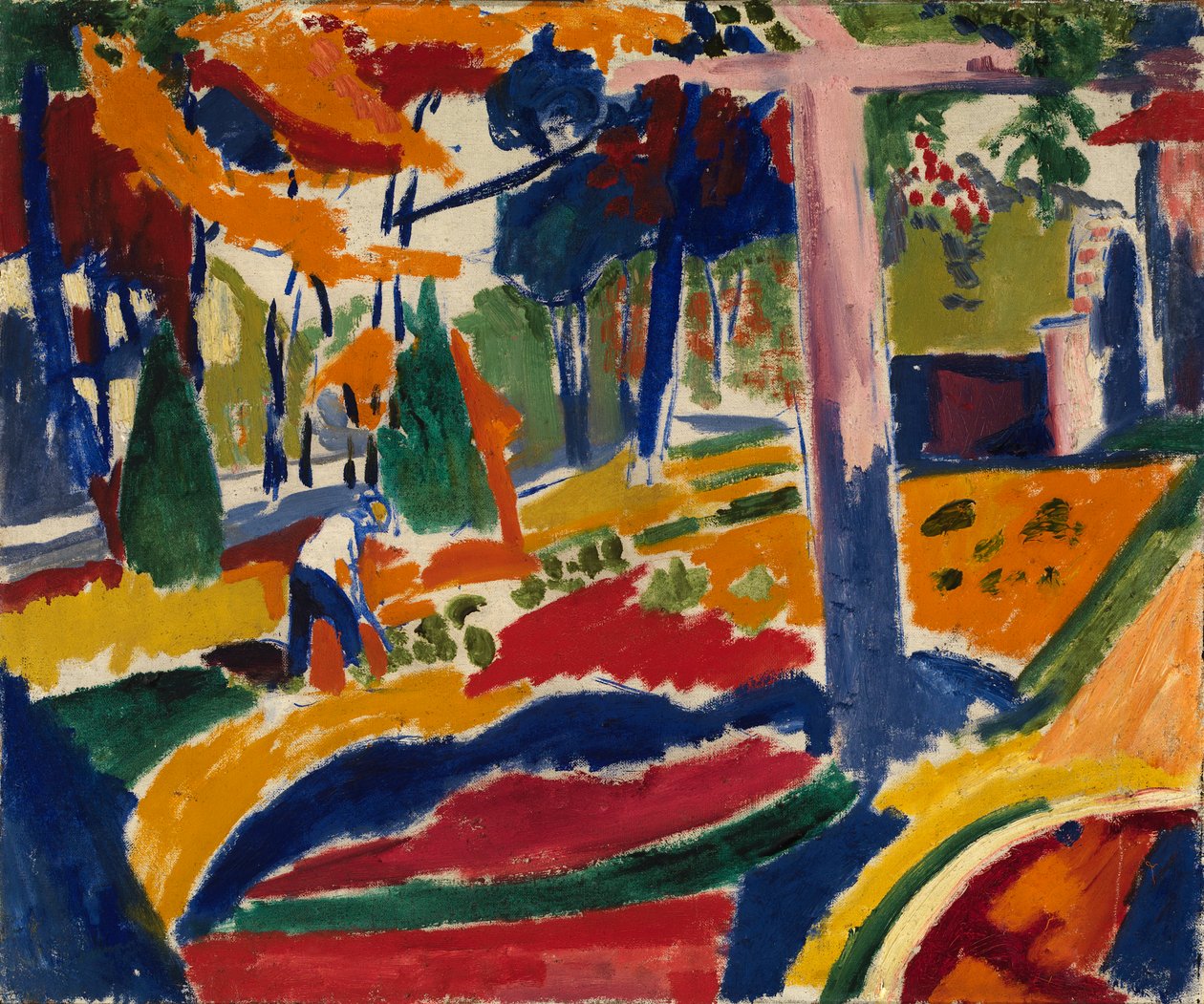 Trädgård, ca. 1915. av Henry Lyman Saÿen