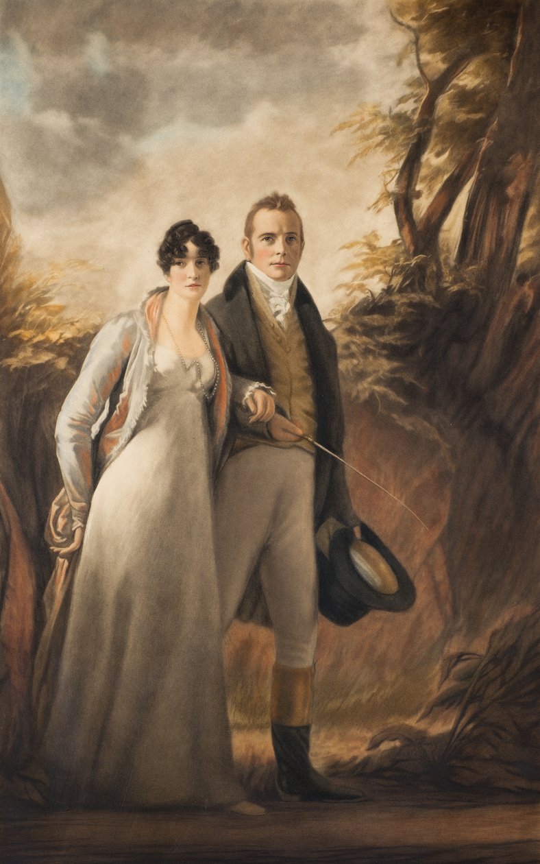 Herr och fru Campbell från Kailzie (mezzotint) av Henry Macbeth Raeburn
