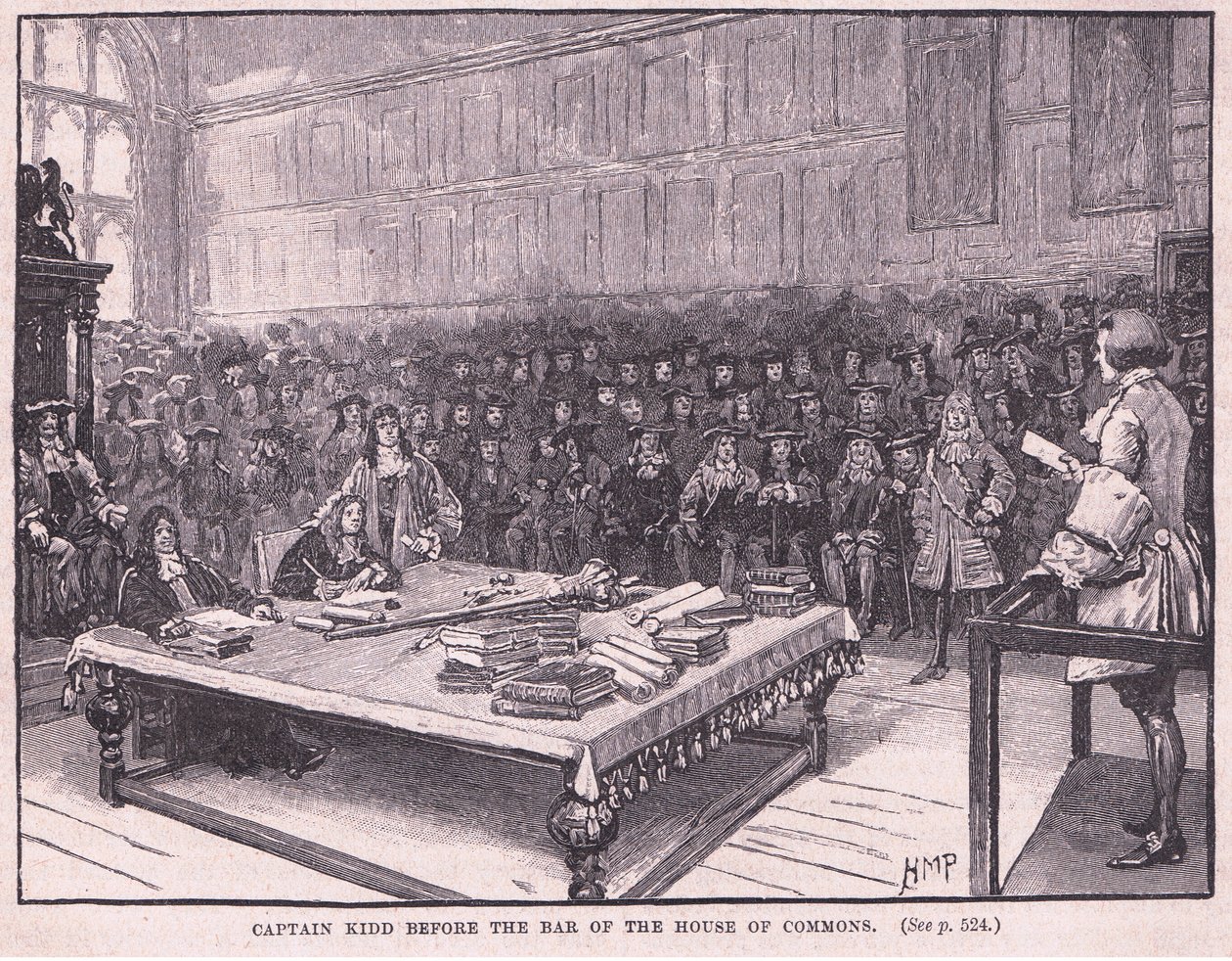 Kapten Kidd inför baren i underhuset 1701 e.Kr av Henry Marriott Paget