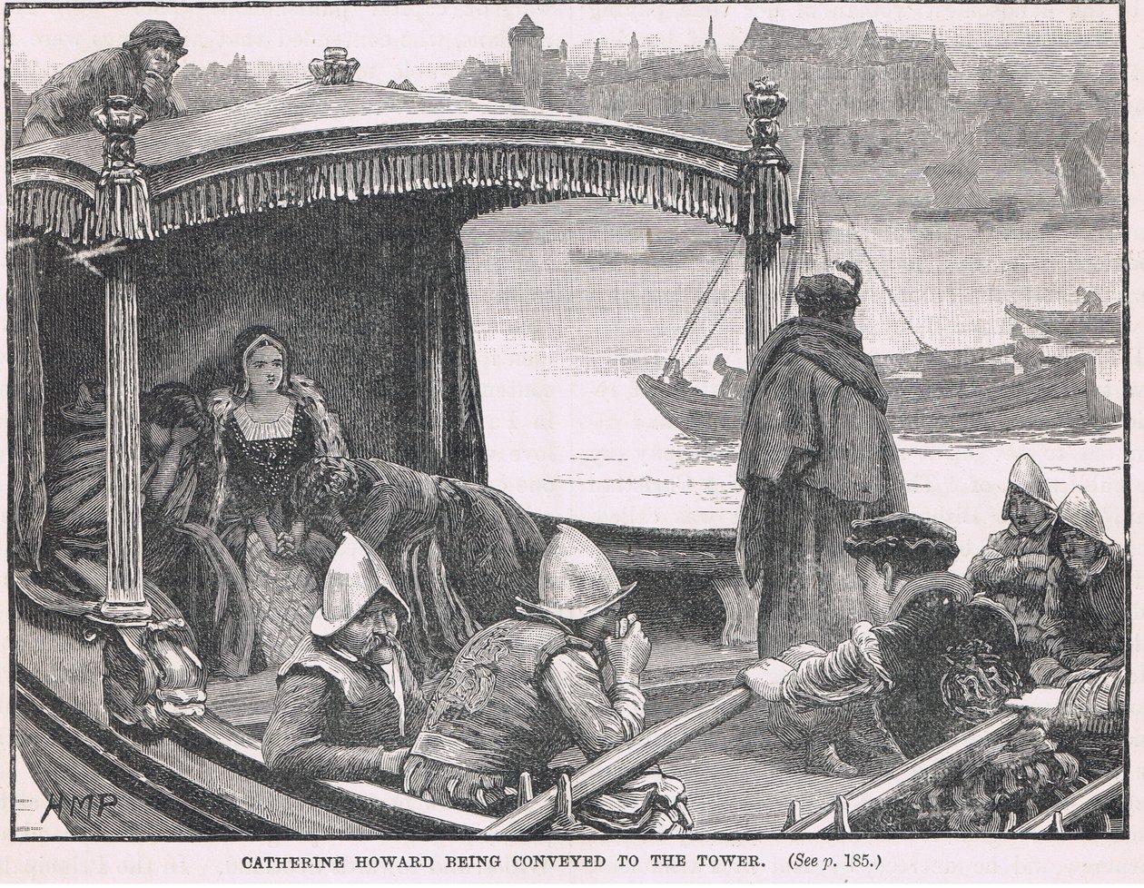 Catherine Howard fördes till tornet 1542 av Henry Marriott Paget