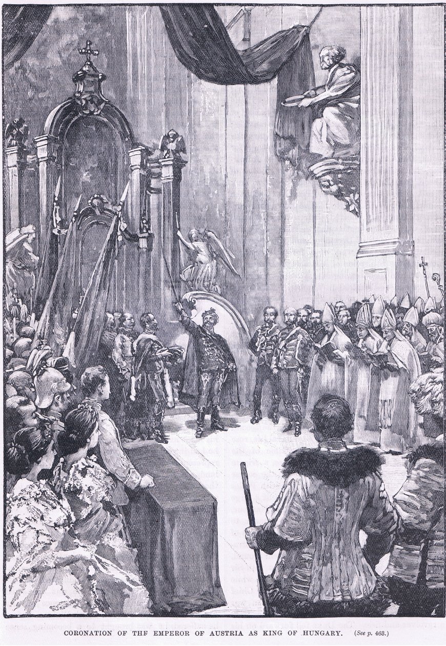 Kröning av kejsaren av Österrike till kung av Ungern 1868 e.Kr av Henry Marriott Paget