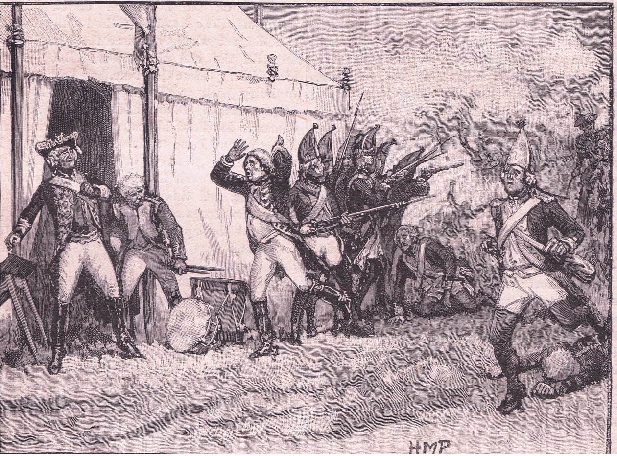 Överraskning för Fredrik i Hochkirch AD 1758 av Henry Marriott Paget