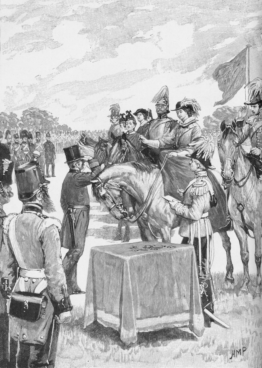 Drottningen presiderade vid den första distributionen av Victoria Cross, c1890 av Henry Marriott Paget