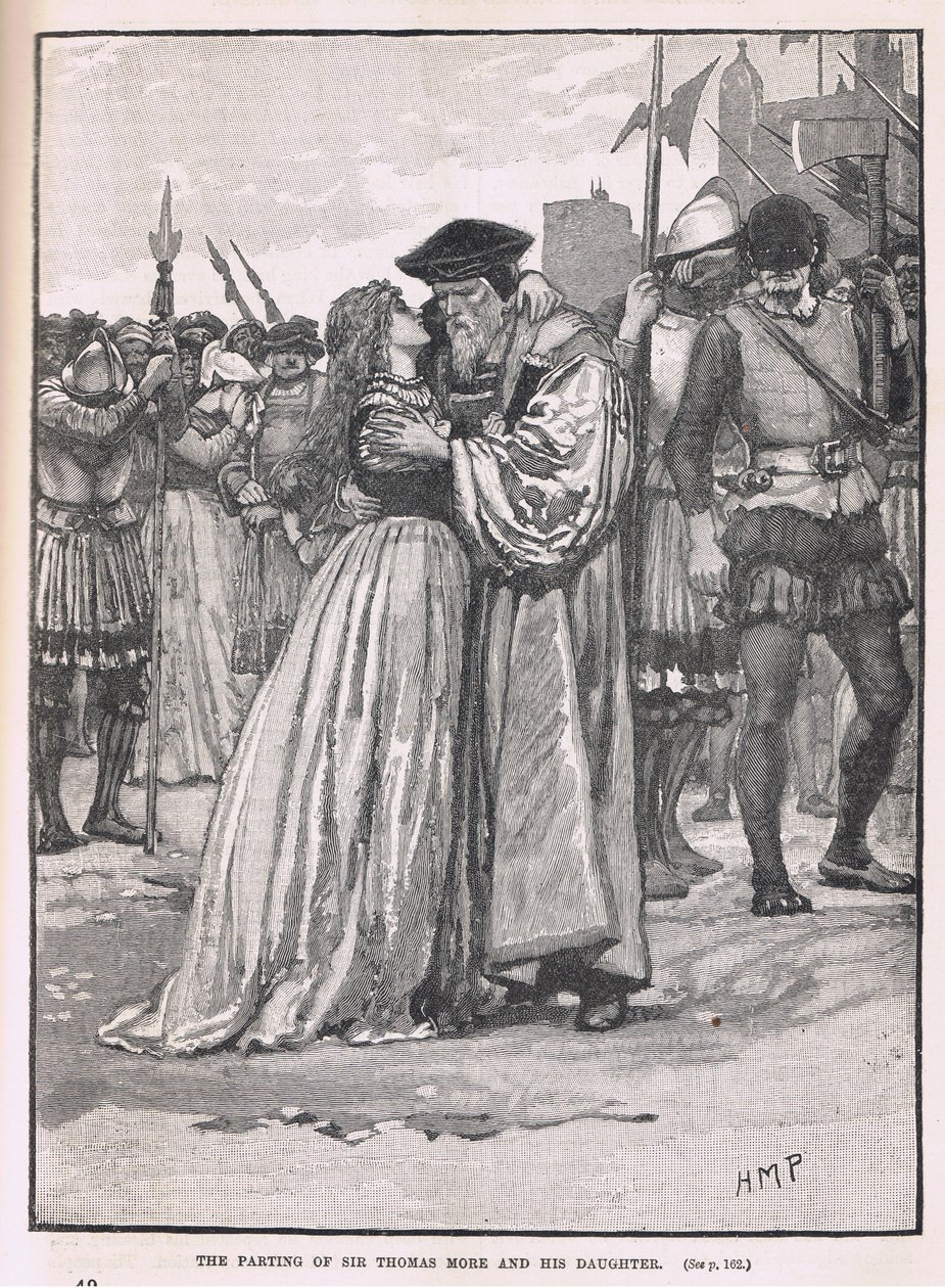 Sir Thomas More och hans dotter skiljs åt 1534 av Henry Marriott Paget