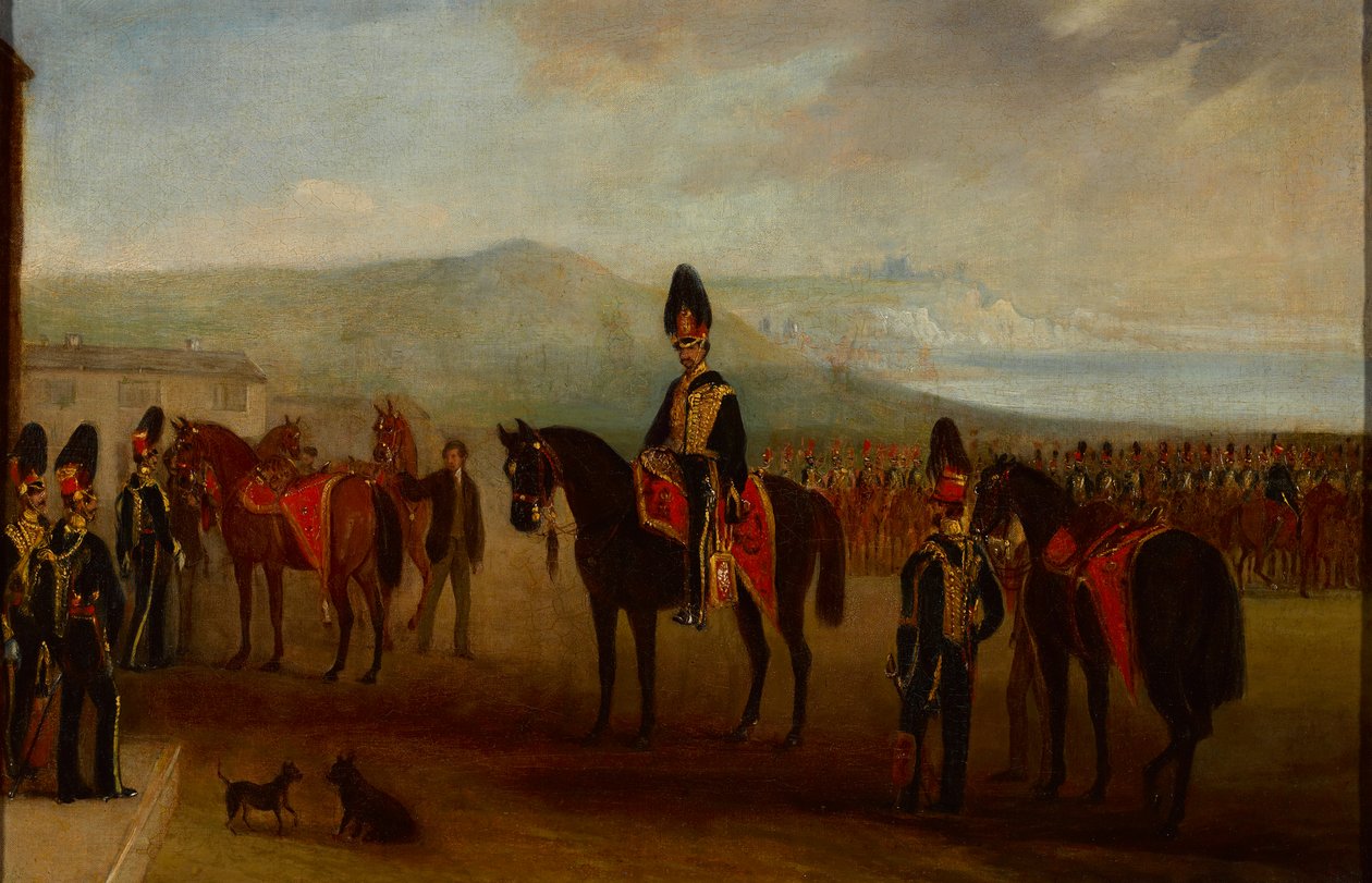 15. Konungens husarer upprättade i granskningsordning, 1837 ca av Henry Martens