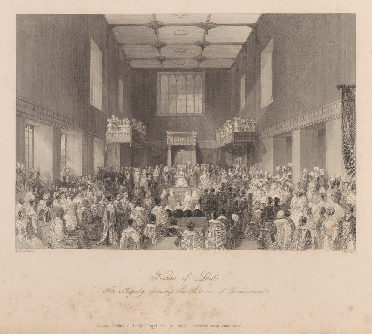 Hennes Majestät inleder parlamentets session av Henry Melville