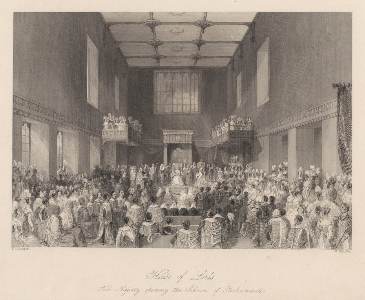 Hennes Majestät inleder parlamentets session av Henry Melville