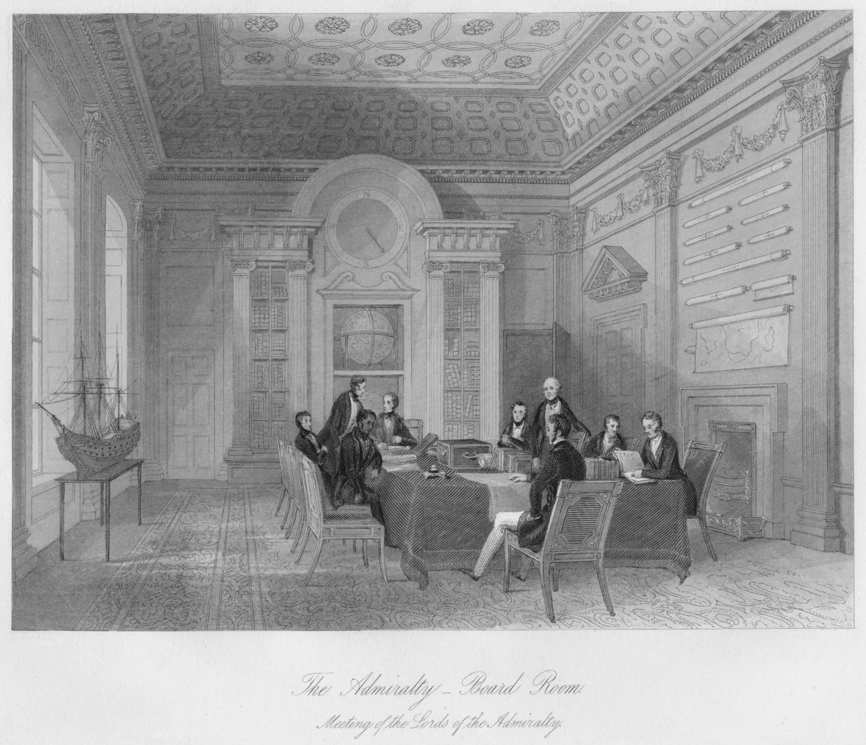 Amiralitetet. - Styrelserummet, c1841 av Henry Melville