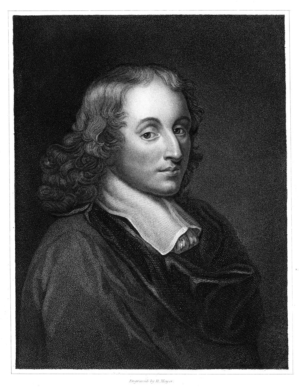 Blaise Pascal, fransk 1600-talsfilosof, matematiker, fysiker och teolog, c1830 av Henry Meyer