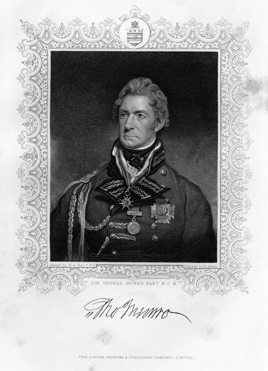 Sir Thomas Munro 1761-1827, skotsk soldat och statsman, 1800-talet. av Henry Meyer