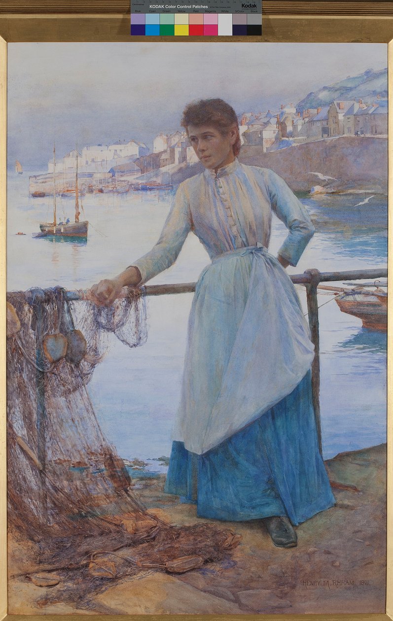 Flicka i blått av Henry Meynell Rheam