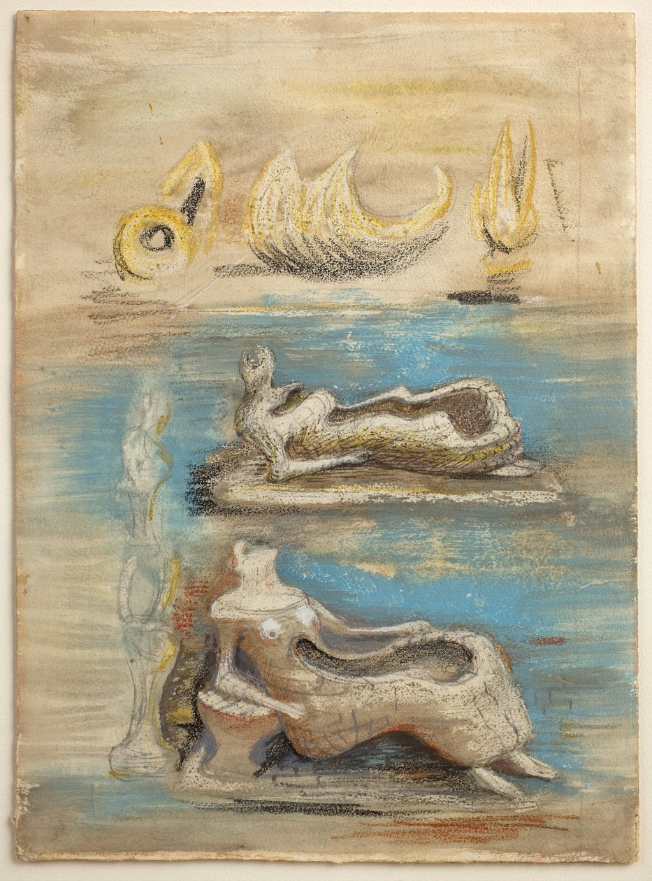 Ett land: Hans linjer följer livet tillbaka in i stenen av Henry Moore