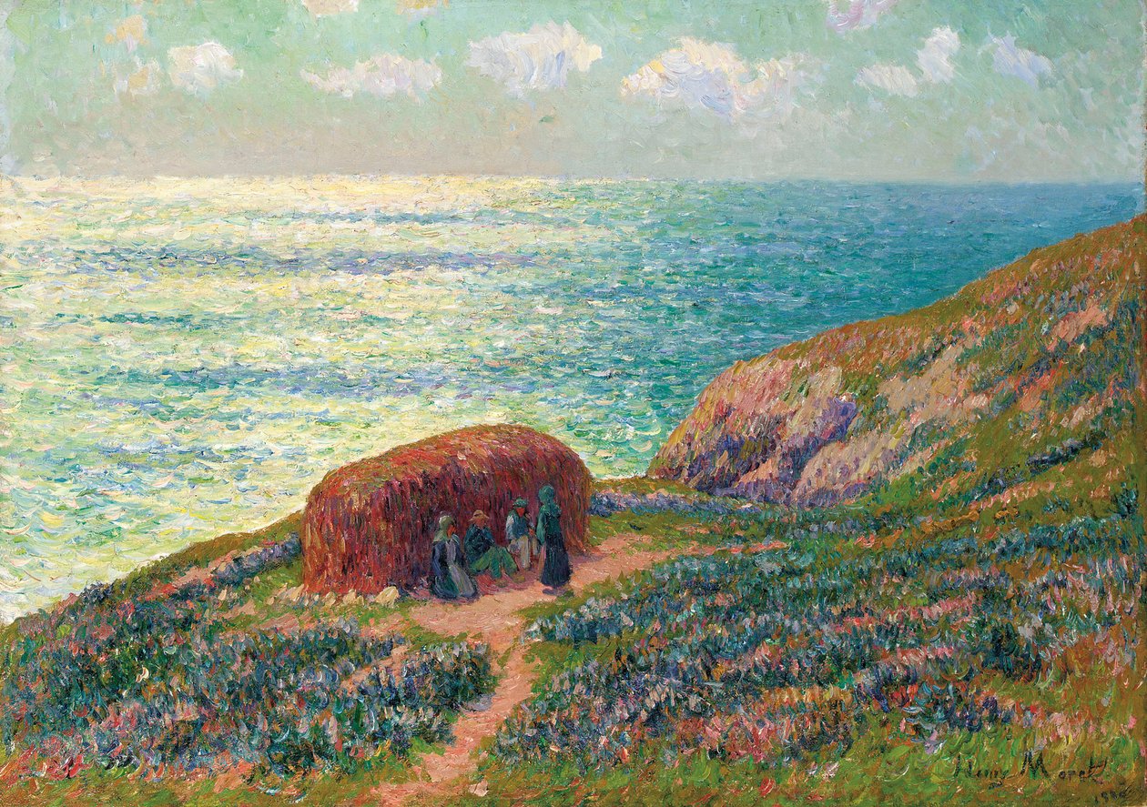 Tångplockare i Moelan, Bretagne, 1900 av Henry Moret
