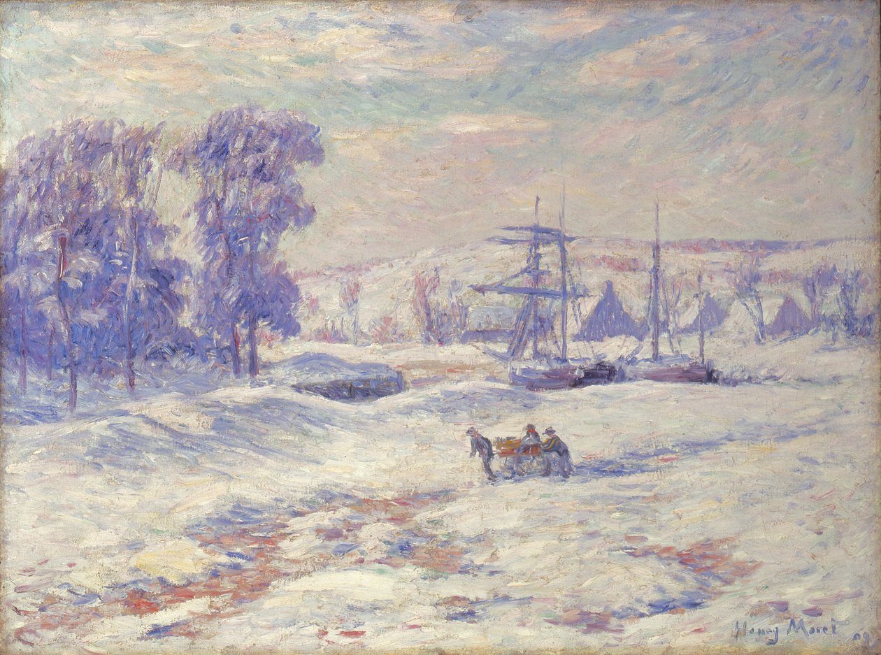 Snö i Quimper, 1909 av Henry Moret