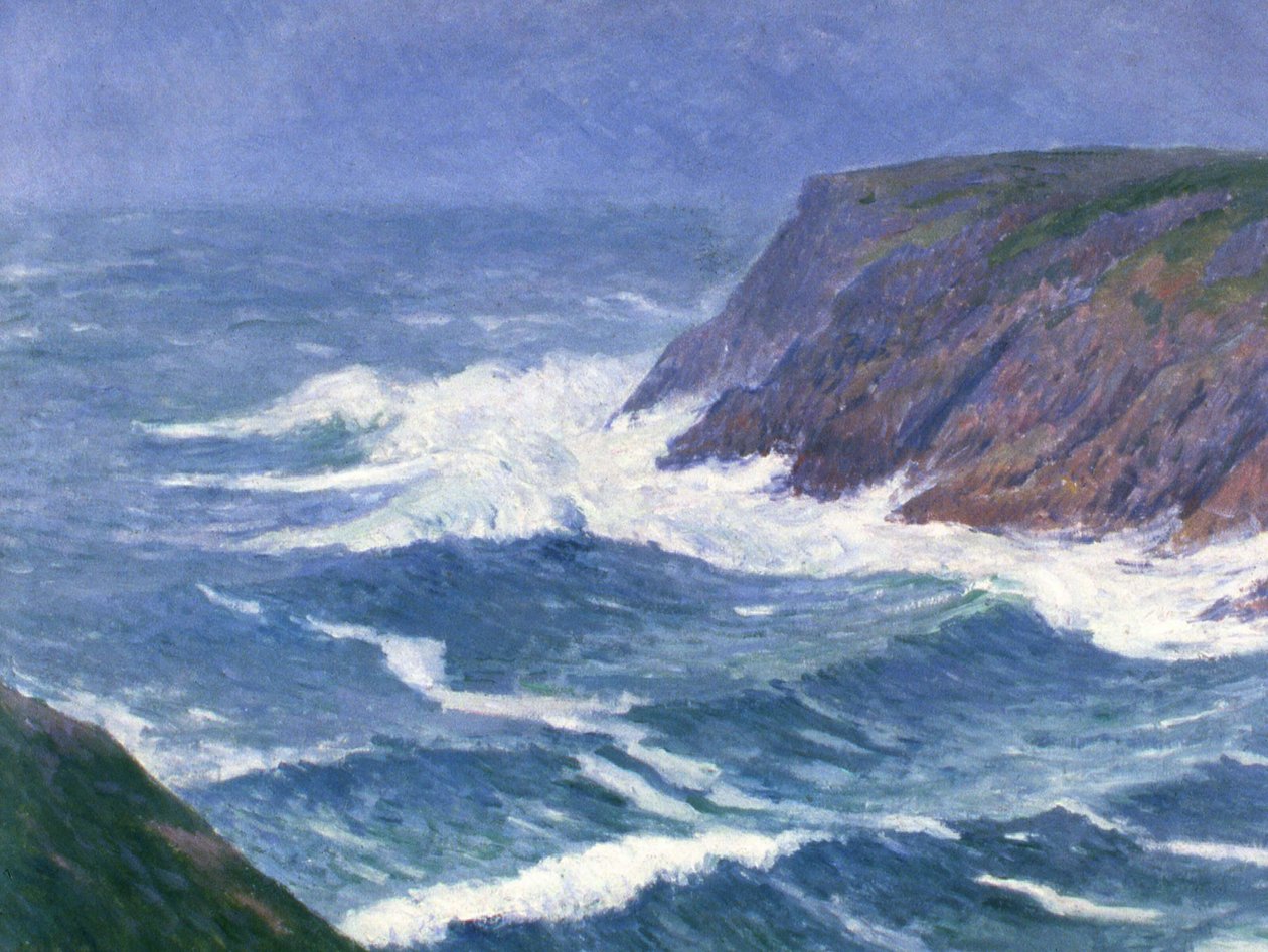 イル・ド・グロワ、セント・ニコラス港への海岸の風景の入り口、1908年。スウェーデン av Henry Moret