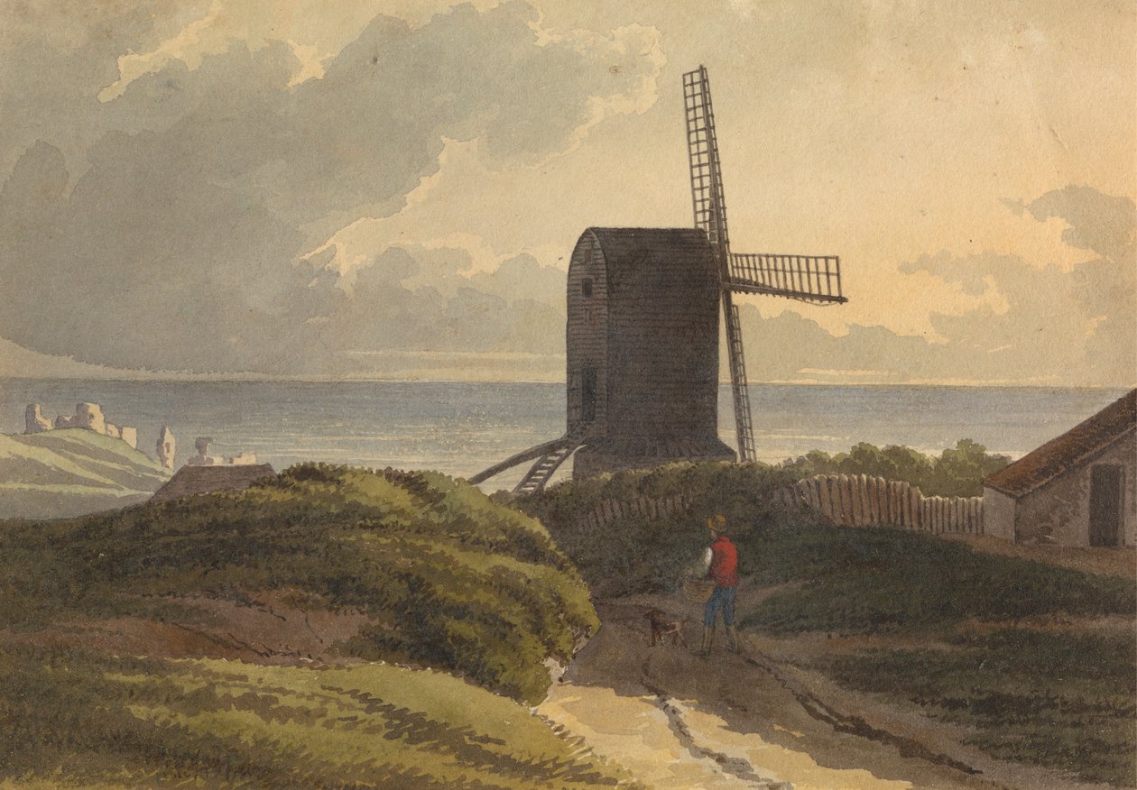 Väderkvarn på havskusten nära Hastings av Henry Morton