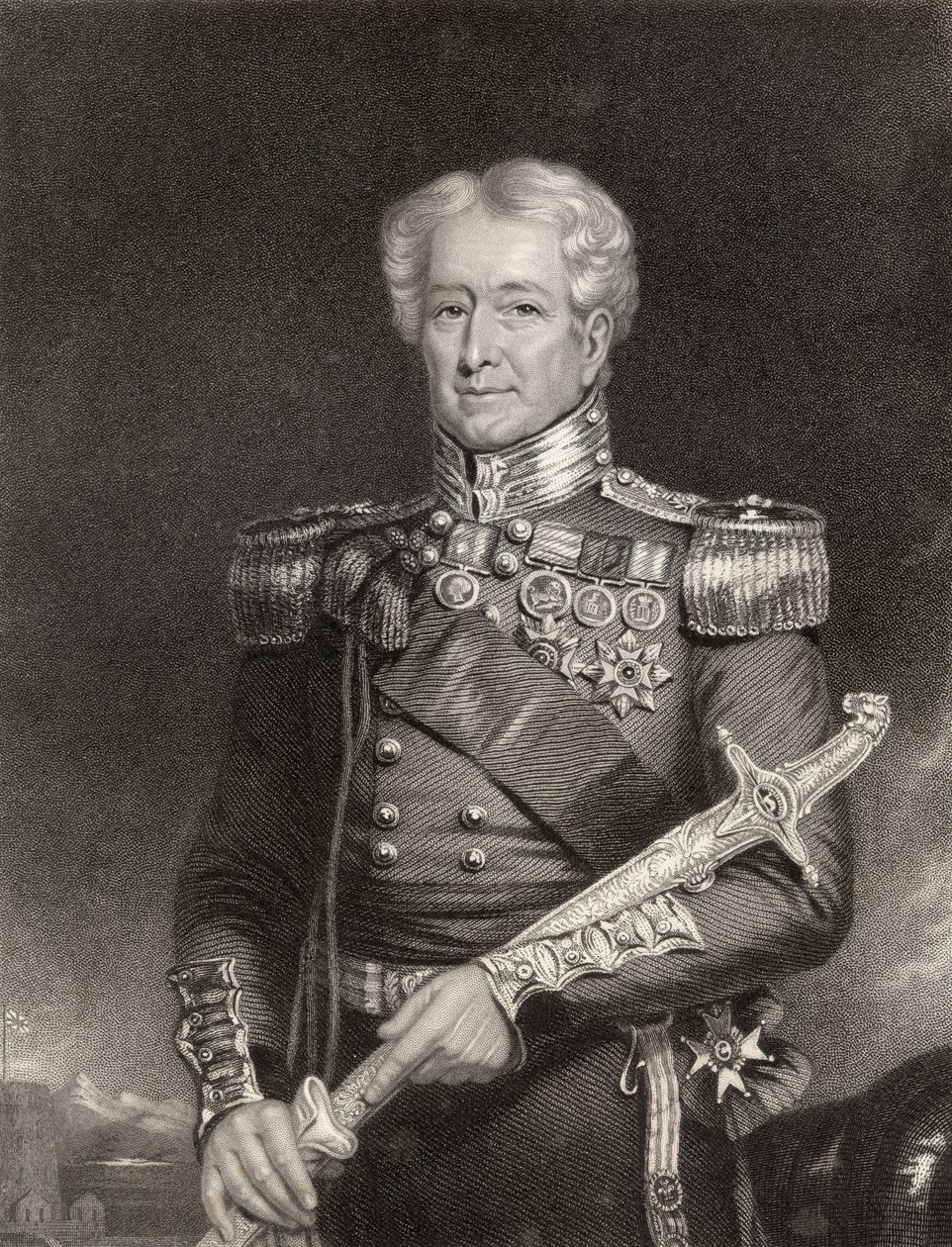 Sir Robert Henry Sale, graverad av F. Holl, från 