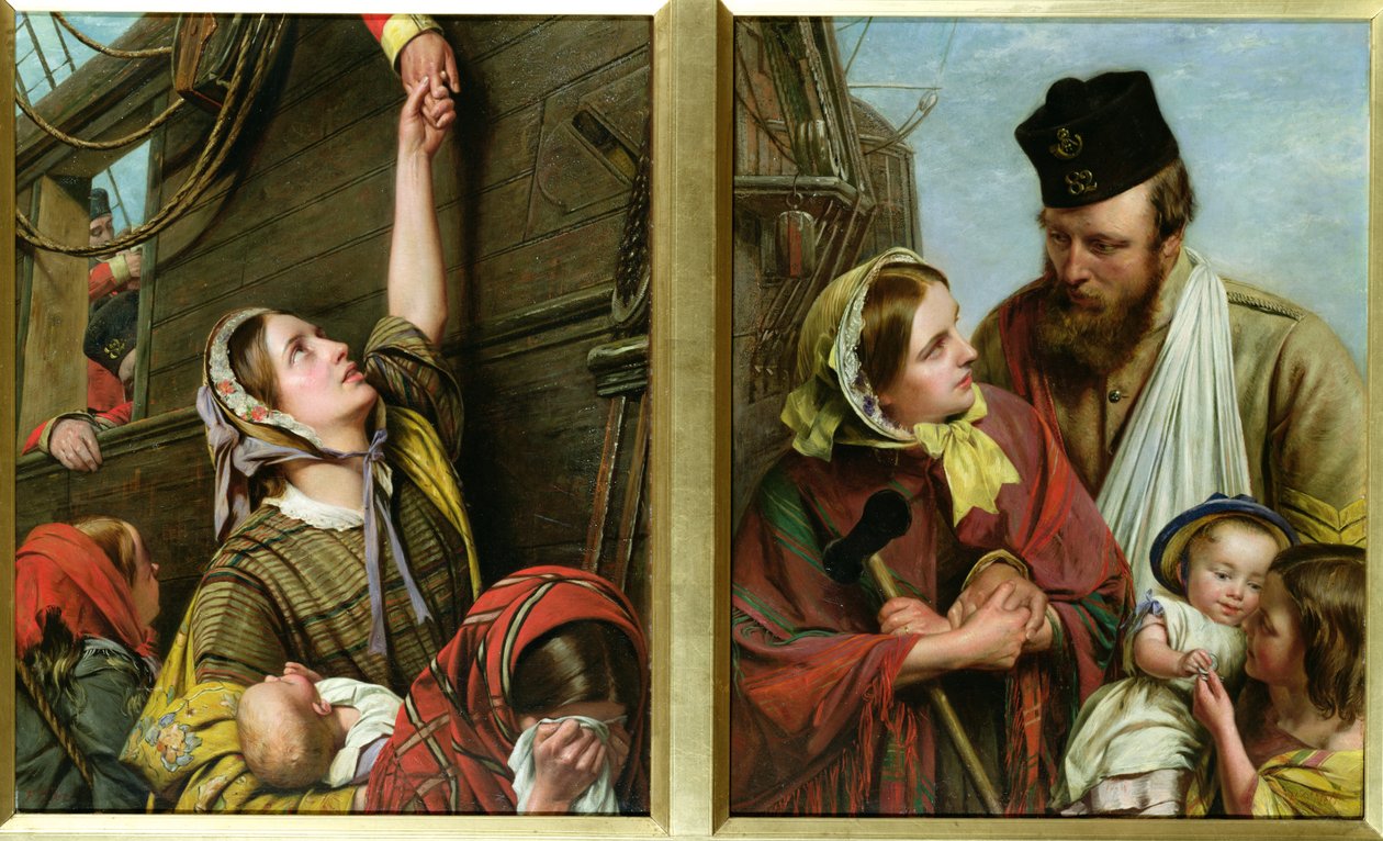 Eastward Ho! Augusti 1857 och Home Again 1858 (för detaljer se 68094 och 68095) av Henry Nelson ONeil
