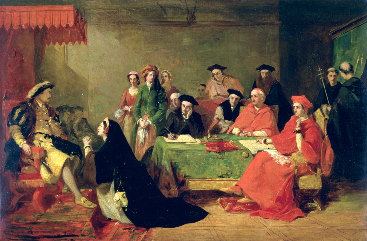 Rättegången mot drottning Katarina av Aragon, 1848 av Henry Nelson ONeil