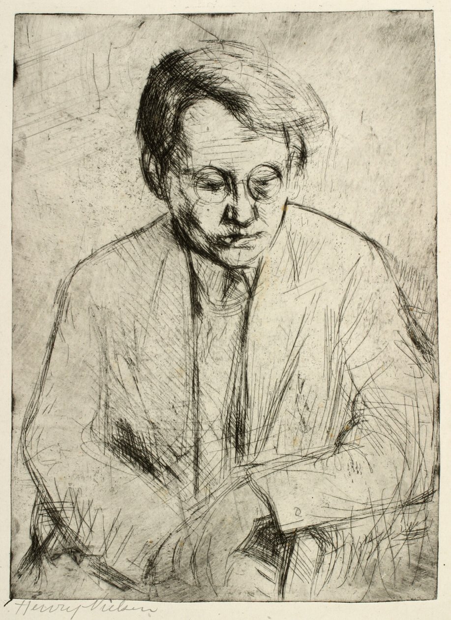 Sittande man av Henry Nielsen