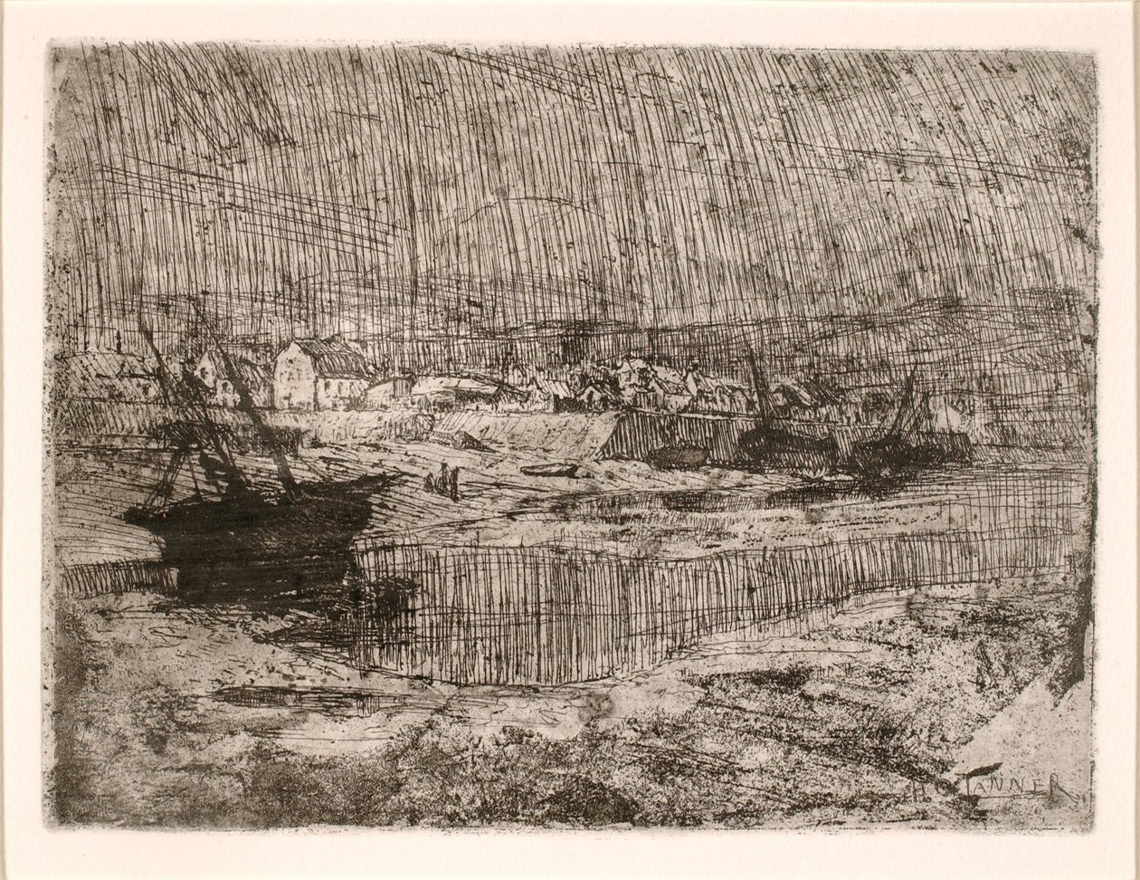 Kapsejsade fiskebåtar, Bretagne av Henry Ossawa Tanner