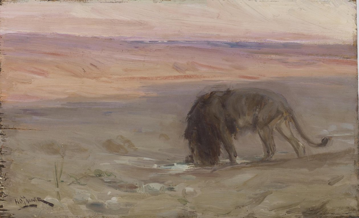 Lejonet dricker av Henry Ossawa Tanner