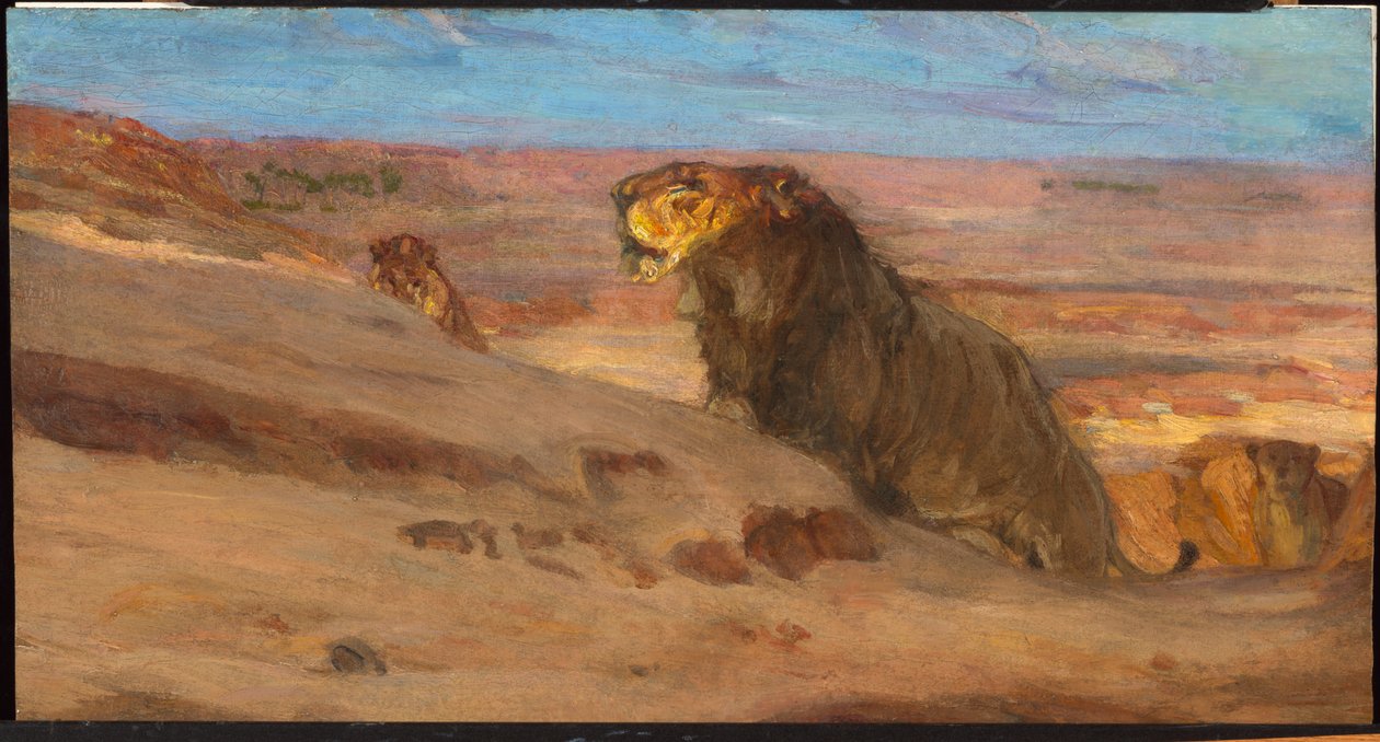 Lejon i öknen av Henry Ossawa Tanner