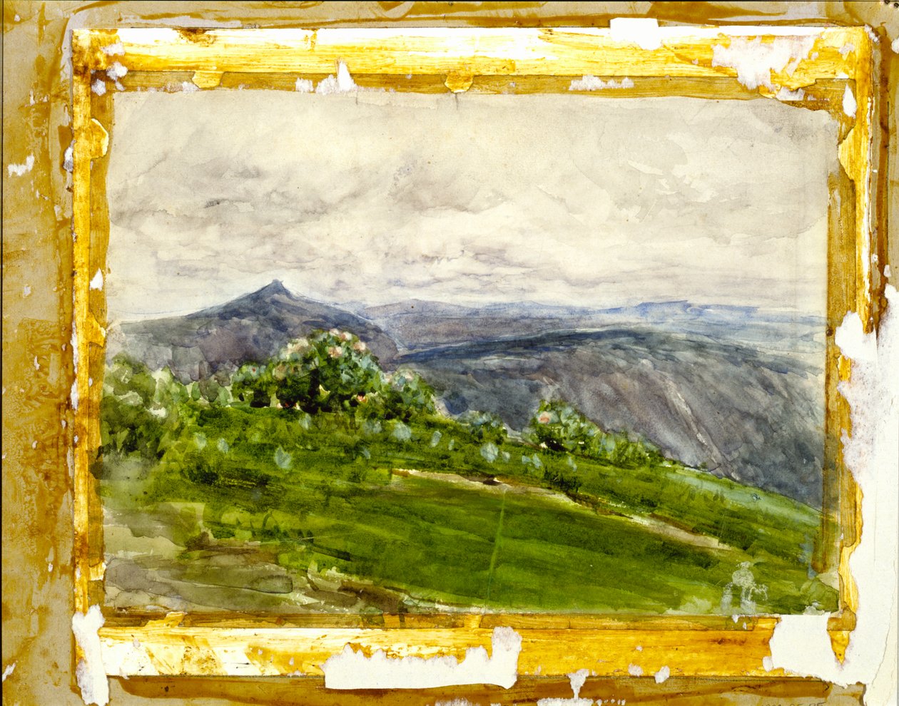 Bergslandskap, Highlands, North Carolina, 1889. av Henry Ossawa Tanner