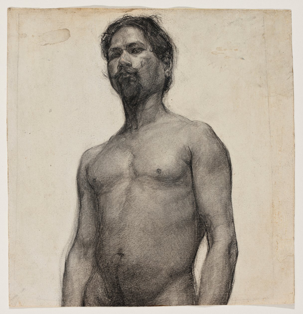 Studie av en svart man. c.1891 (kol & pastell på krämigt papper) av Henry Ossawa Tanner