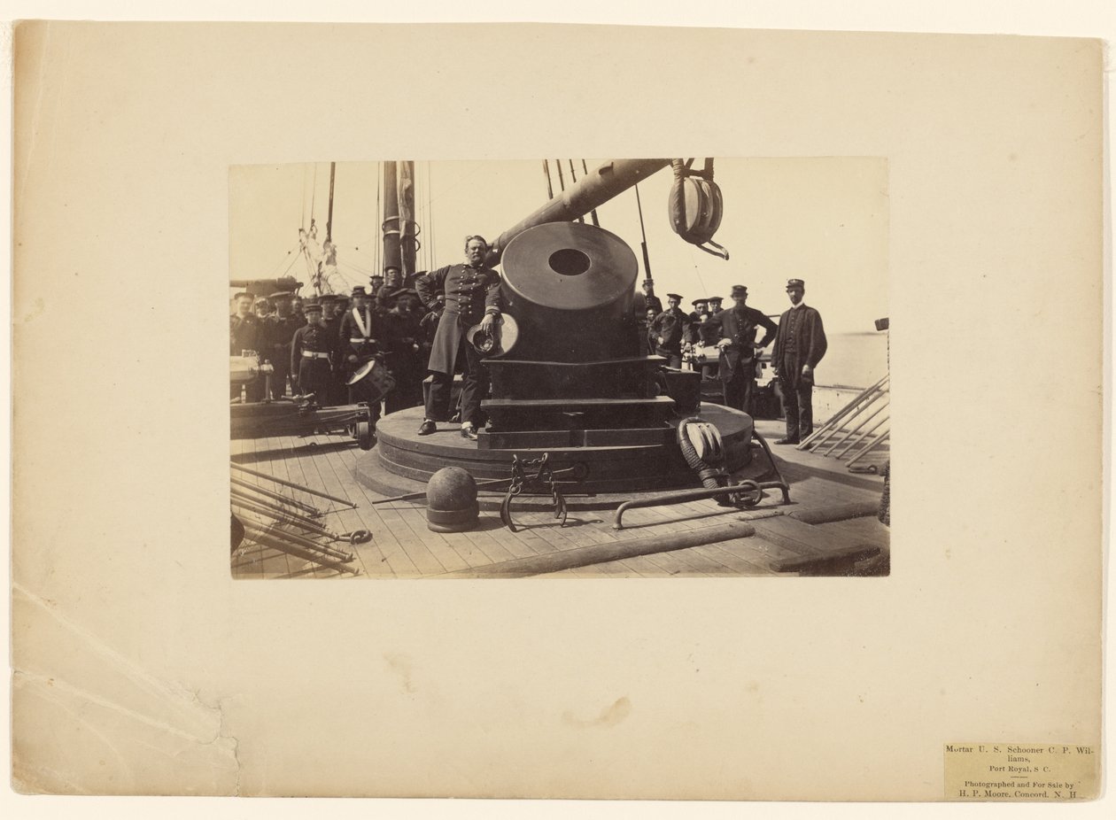 Granatkastare [på] den amerikanska skonaren C.P. Williams, Port Royal, S.C. av Henry P. Moore