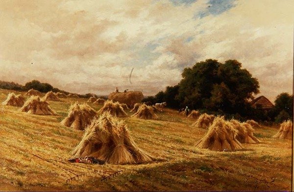 Ett majsfält i Surrey, nära Reigate av Henry Parker