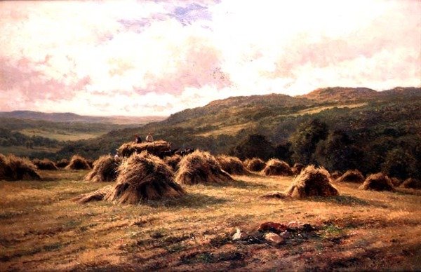 Skördetid (olja på duk) av Henry Parker