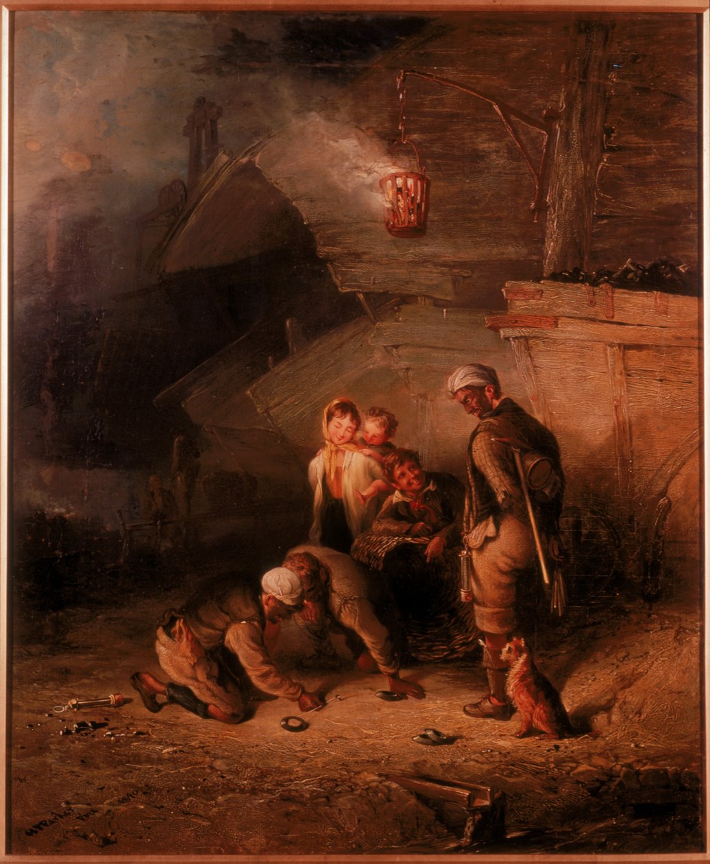 Pitmen Playing Quoits (olja på duk) av Henry Perlee Parker