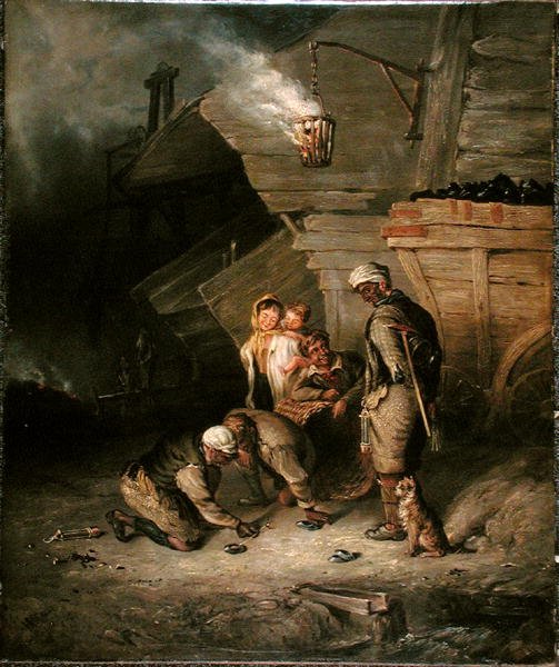 Pitmen Playing at Quoits (olja på duk) av Henry Perlee Parker