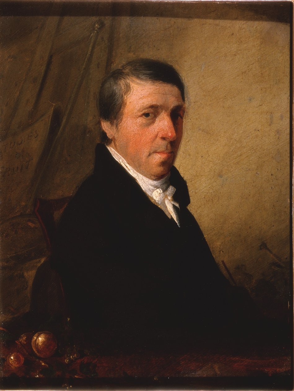 Porträtt av George Gray (olja på metall (plåt)) av Henry Perlee Parker